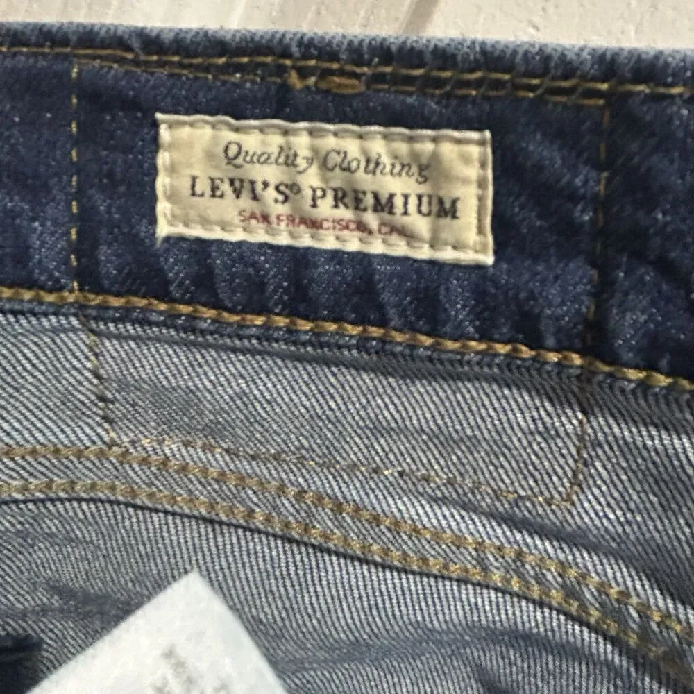 Levis 511 Jeans Mens 32x32 Blue Medium Wash Slim Tapered Denim Premium Big E